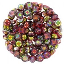 Czech 2-hole Cabochon beads 6mm Crystal Magic Apple